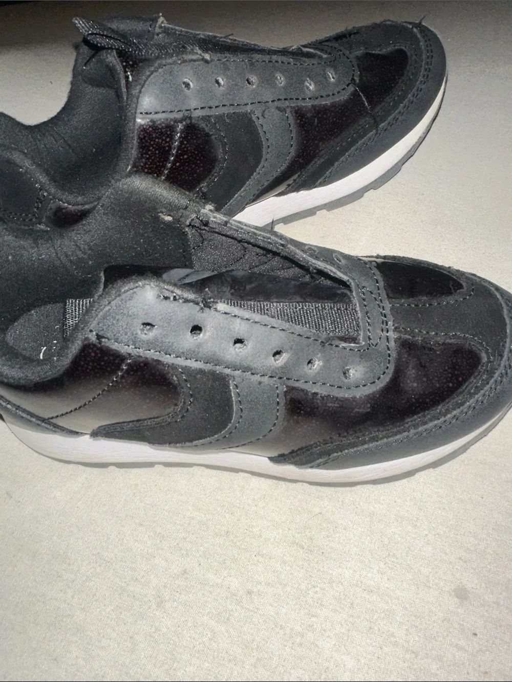 Kids Size 13 Cat & Jack Black Shimmery Slip-On Sneakers
